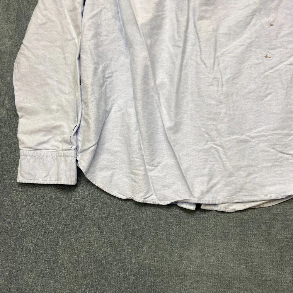 Banana Republic Shirt Mens Medium Blue Cotton Stretch Camden Fit Button Down